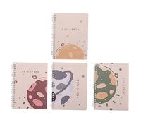 NUOBESTY 4 Pièces Carnet à Spirale pour Étudiants Cahier Portable Agenda Simple et Pratique pour École et Organisation Quotidienne