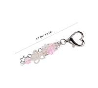 NUOBESTY 4 pièces Chaîne Téléphone Mignonne Pendentifs Cœur Étoile Fleur Nœud Accessoires Polyvalents pour Porte Clés Décorations Téléphones Portables