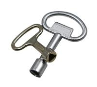 NUOBESTY 4 pièces Clé Triangle Multifonction de Zinc Outil Démontage Serrure Ascenseur et Compacte pour Armoires Électriques et Valves
