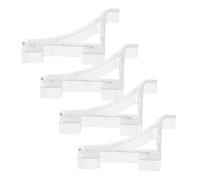 NUOBESTY 4 Pièces Congélateur Accessoires De Réfrigérateur Clip De Réfrigérateur Agrafe D'étagère Clips D'étagère De s D'étagères Métalliques Silver Aluminium