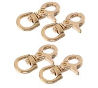 NUOBESTY 4 Pièces Crochets Mousqueton Pivotants Laiton Fermoirs à Claw Rotatifs pour Porte-clés Accessoires pour DIY Sacs Bijoux Lanières et Artisanat
