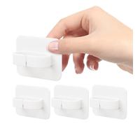 NUOBESTY 4 pièces Crochets Muraux Adhésifs pour Salle de Bain Supports Multiples pour Bouteilles Pulvérisatrices Clés Serviettes et Accessoires Sans Perçage Rangement Mural Pratique pour