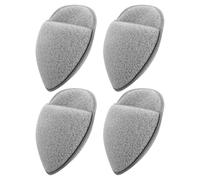 NUOBESTY 4 Pièces Éponges à Maquillage Démaquillage Forme Goutte D'eau et Triangle en PU pour Nettoyage Précis du Visage, Design Ergonomique, Adaptées aux Peaux Sensibles