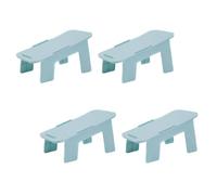 NUOBESTY 4 Pièces Étagère à Chaussures en PP Double Couche | Porte-chaussures Pratique, Gain de Place, pour Slippers et Canvas Shoes, Usage Maison ou Boutique