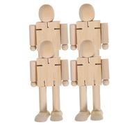 NUOBESTY 4 Pièces Figurine de Robot décoration de Robot en Personnages en Corps de poupée Figurine en inachevée Mannequin de Dessin en Artisanat en inachevé Beige