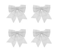 NUOBESTY 4 Pièces Grand Nœud de Noël en Tissu et Plastique, Décoratif,
