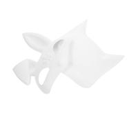 NUOBESTY 4 Pièces Masques Blancs à Peindre DIY Masque Mascarade PVC Brut pour Fête Carnaval Renard et Lapin Créatif à Décorer
