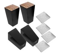 NUOBESTY 4 Pièces Meuble Bois Massif Carrés de Remplacement pour Canapé Fauteuil Table Basse et Commode Bois Robuste et Tapered Faciles à Installer