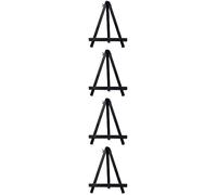 NUOBESTY 4 Pièces Mini Chevalet Comprimé Chevalets De Table Simple Chevalet pour Enfants Support De Moniteur Bureau d'art Enfant Chevalets pour Peindre des Adultes Petit Black en Bois