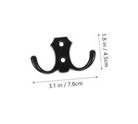 NUOBESTY 4 pièces Patère Murale Double Crochet Zinc pour Vêtements et Accessoires Lot de Accroche Murale Percage pour Maison Chambre Salle de Bain et Cuisine Rangement Pratique