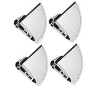 NUOBESTY 4 pièces Pinces de Fixation pour Étagère Verre Lot de Clips Robustes pour Supports Muraux Installation Facile pour Salle de Bain Cuisine et Vitrine