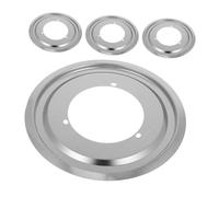 NUOBESTY 4 pièces Plateaux à Égoutter Acier Inoxydable pour Cuisinière à Gaz Bassins Réfléchissants Renforcés pour Brûleurs Remplacement Accessoires de Cuisson