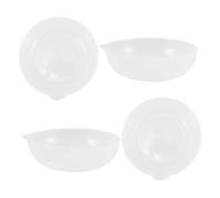 NUOBESTY 4 pièces Plateaux de Pesée Plastique Transparente pour Balance de Cuisine Légères et Pratiques Accessoires Mesure Précise pour Pâtisserie et Cuisine