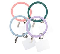 NUOBESTY 4 Pièces Quatuor de Supports de Téléphone Anneaux de Saisie Sécurisés pour Mobile Charms Colorés Sombre Accessoire Pratique pour Clés Appareils Électroniques