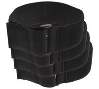 NUOBESTY 4 Pièces Sangle Scratch Noire en Matériau Synthétique | Attache Mains Dégagées, Design à Crochet et Boucle, Usage pour Corde et Lampe, Course et Camion