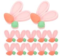 NUOBESTY 40 Pièces Charms Oreilles de Lapin Résine pour Décoration Diy Accessoires Créatifs pour de Téléphone et Projets Artisanaux