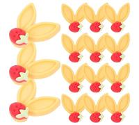 NUOBESTY 40 Pièces Charms Résine Oreilles de Lapin Décor Floral pour Diy Accessoires de Coque de Téléphone Épingles à Cheveux et Plus