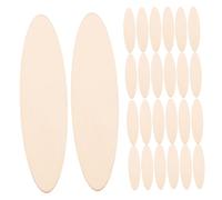 NUOBESTY 40 Pièces Morceau de ovale inachevé bricolage inachevé bricolage en ébauches de pour l'artisanat découpes de découpe ovale en naturel Kaki