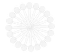 NUOBESTY 40 Pièces Transparent Diy Handheld Circular Fan Sticks For Crafting Weddings And Parties Ergonomic Grip For Creative Projects