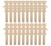 NUOBESTY 40 Pièces Wood Ornament Blanks Boy Girl Cutouts Smooth Edges DIY Craft Slices For Home School Decoration And Art Projects
