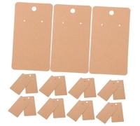 NUOBESTY 400 pièces Lot de Cartes Kraft pour Boucles Oreilles Papier Épais Porte-bijoux Simple pour Affichage et Rangement des Clous Oreilles Cartes Exposition Marron pour Bijoux Faits