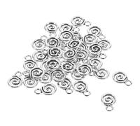 NUOBESTY 40pièces Accessoires de Création de Bijoux Fermoirs à Bascule Spirale pour Bracelets et Colliers Éléments Métal