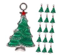 NUOBESTY 40pièces Breloques Sapin de Noël Émail Pendentifs Émail pour Bijoux et Loisirs Créatifs Décorations de Noël Soi-même