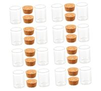 NUOBESTY 48 Pièces Mini Flacons Verre avec Bouchon Liège Étanches Bouteilles Droites Résistantes Chaleur pour Projets DIY Sortilèges Faveurs de Mariage