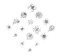 NUOBESTY 48 Pièces Set de Pendentifs Araignée Métal pour Bijoux DIY Décorations Halloween Légères et Détaillées pour Colliers et Créations Familiales