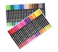 NUOBESTY 48pièces Marqueurs Double Pointe Pour Peinture Dessin Coloriage Lot Pointes Fines Et Larges Pour Créativité Et Utilisation Facile