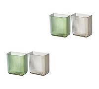 NUOBESTY 4pièces Boîte De Rangement Pour Télécommande Support Transparent Punch Organisateur Pratique Pour Salon Et Chambre Transparent