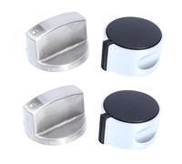NUOBESTY 4pièces Bouton de Cuisinière Rotatif pour Brûleur de Remplacement Métal Boutons de Commande de Gazinière