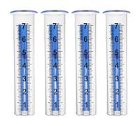 NUOBESTY 4pièces Jauge De Pluie pour Pelouse Tube De Pluviomètre Extérieur Remplacement pour Pluviomètre Tube De Mesure Eau De Pluie pour Jardin Et Serre