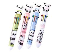 NUOBESTY 4pièces Lot De Stylos à Bille Panda Multifonctions Pour Écrire Et Dessiner Jolis École Pour Étudiants Et Bureau