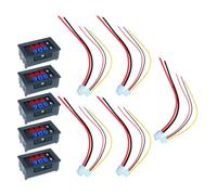 NUOBESTY 5 Détecteurs Ampèremètre Numérique et Voltmètre pour Voiture 10 A Affichage Bicolore Rouge et Bleu Testeur de Tension et Courant Continu Dc Écran LCD 3 Chiffres Usage Batterie