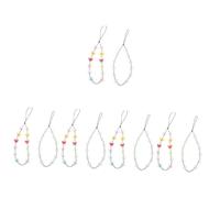 NUOBESTY 5 Ensembles Lanières Colorées Perles Pour Téléphone Mobile Charmes Et Accessoires De Décoration Pour Coque De Smartphone 2 Pièces * 5