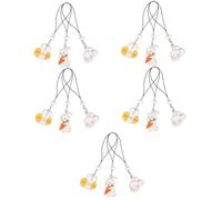 NUOBESTY 5 Ensembles Pendentifs De Clé Forme De Lapin Lot De Accessoires Animaliers Pour Décoration De Porte Clés Et Pour Et Diy 3 Pièces * 5
