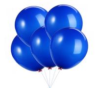 NUOBESTY 5 pièces Ballons Latex Bleu Foncé Rond Gonflable Décoration Mariage Anniversaire Fête