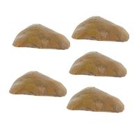 NUOBESTY 5 Pièces boîte à clés en Pierre Titulaire des clés Cache extérieur Faux de Plein air simulé Dehors malette Rangement Cacher Un Rocher clé Cache-clé Rock Rocher clé caché résine