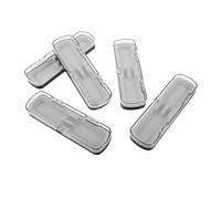 NUOBESTY 5 pièces Boîte à Crayons Rectangulaire Transparente Étui Plastique Clair Double Compartiment Organisateur pour Bureau École et Maison Rangement pour Stylos et Accessoires