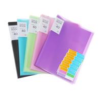 NUOBESTY 5 pièces Dossier avec Pochettes Transparentes Lot de Classeurs Paysagers avec Stickers Porte-Documents Plastique pour Présentation et Rangement de Partitions Certificats et