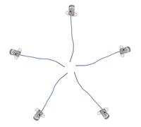 NUOBESTY 5 Pièces Douille à Baïonnette B15 Support de Lampe Étanche en Métal, avec Fil Pré-câblé pour Feu de Recul et Feu Stop, Installation Facile pour Éclairage Maison et Remorque