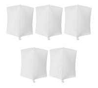 NUOBESTY 5 Pièces Lot de 5 Ballons Carrés Gonflables en Aluminium Blanc, Décorations Gonflables Personnalisables pour Fêtes, Anniversaires et Mariages, Lanternes Suspendues Légères