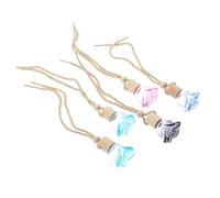 NUOBESTY 5 pièces Lot de Flacons Rechargeables de Parfum Suspendus avec Rose Dorée Bouteilles Vides pour Voiture et Décoration DIY Couleur Aléatoire Couleur Aléatoire