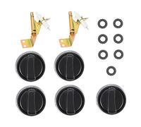 NUOBESTY 5 pièces Manettes de Remplacement pour à Gaz Ensemble Accessoires et Support Boutons Universels pour Cuisinière et Four Ergonomiques et Faciles à Utiliser