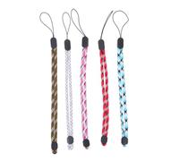 NUOBESTY 5 Pièces Sangle De Poignet Antidérapante Cordon Dragonne Perlée Pour Téléphone Lanière De Téléphone Portable Bracelet De Poignet Pour La Caméra Longe De Poignet Polyester
