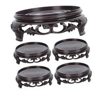 NUOBESTY 5 pièces Support Pot de Fleur Plastique Base Décorative Antidérapante pour Présentation de Pots Plateau pour Vase Théière et Statue Bouddha pour Intérieur et Extérieur