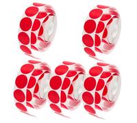 NUOBESTY 5 rouleaux Autocollants Ronds Autoadhésifs de Étiquettes à Points Vides pour Artisanat et Classification Surface Écrivable Forte Format Pratique pour Bureau et Maison
