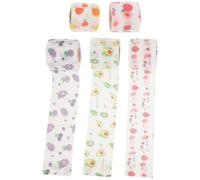 NUOBESTY 5 Rouleaux de Bandages Auto-Adhésifs Fruités 5 CM Larges, Élastiques et Respirants pour Animaux de Compagnie, Protection Sportive Confortable, Motifs Pamplemousse Pêche Raisin