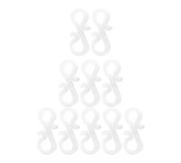 NUOBESTY 50 Pièces Crochets Décoratifs en Plastique Blanc de S Suspendre de Décorations de Noël et Arrangements Floraux, Simples et Portables